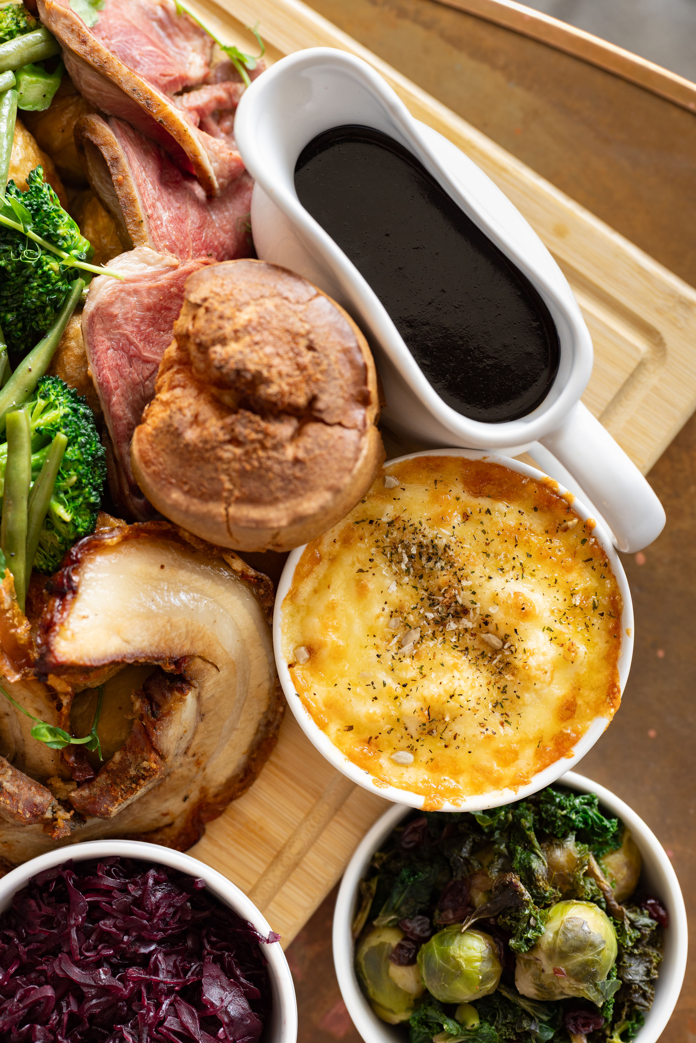 Sunday roast with sides